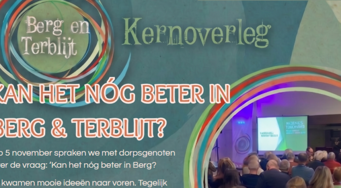 Kan het nóg beter in Berg & Terblijt? Praat mee op donderdag 10 september!